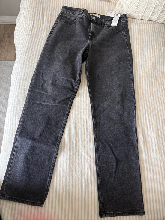 Abercrombie & Fitch Pants - Abercrombie & Fitch Mid-Rise Washed Black Straight Jeans